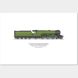 Flying Scotsman 1934 Speed Record 100 MPH (Color) Posters and Art